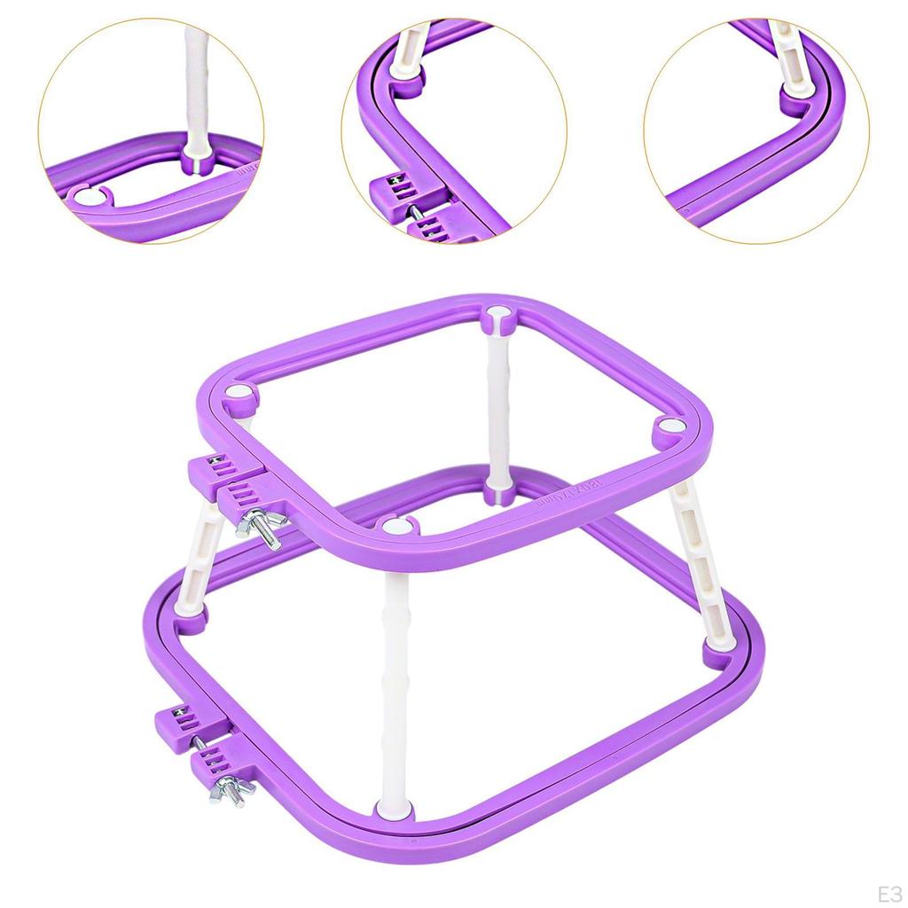 2-layer Embroidery Frame Cross Stitch Hoop Tool Rack for Needle Work