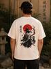 Japanese Samurai Back Print T-Shirt | Vintage Bushido Graphic Tee | Japanese Shirt