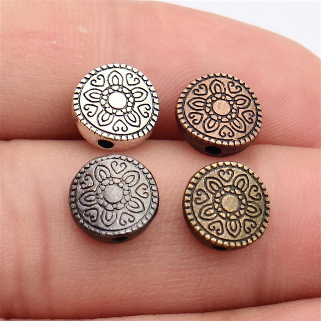 Geometric Small-Hole Spacer Beads Mini Antique Bronze Zinc Alloy Jewelry Making Fix Bead Position Style Bead Spacers