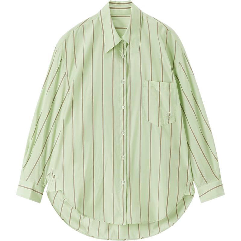 EICHITOO Women s Striped Long-Sleeve Casual Shirt M