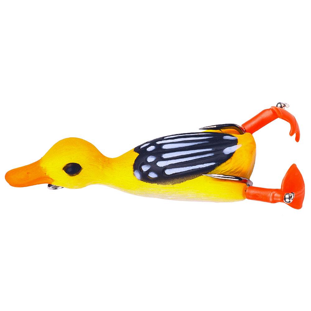 1PCS/Floating Duck Fishing Lure Ducking Fishing Frog Lure Artificial Bait Duckling 3D Eyes Fishing Baits Bass Carp Pike Fishing