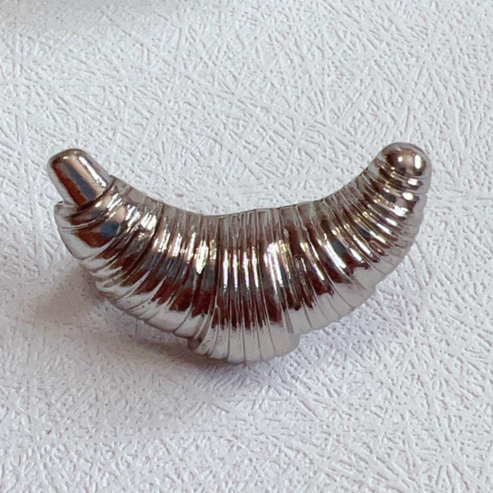 Silver Croissant Brooch Vintage Gold Brooch Fashion Metal Clothes Pin  Gift