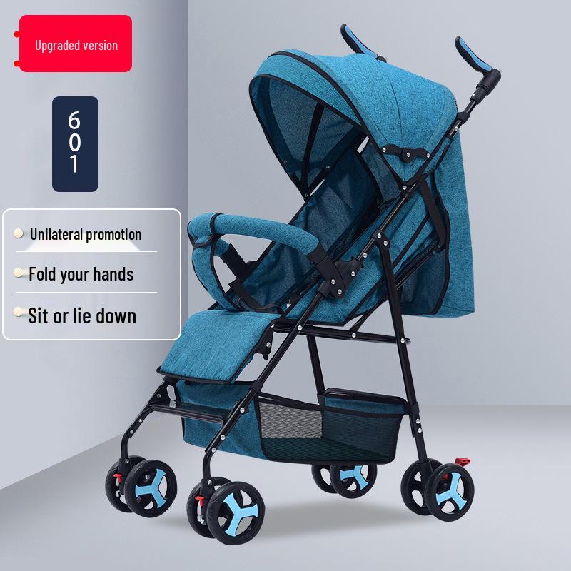 Multifunctional Lightweight Foldable Baby Stroller with High Landscape Design