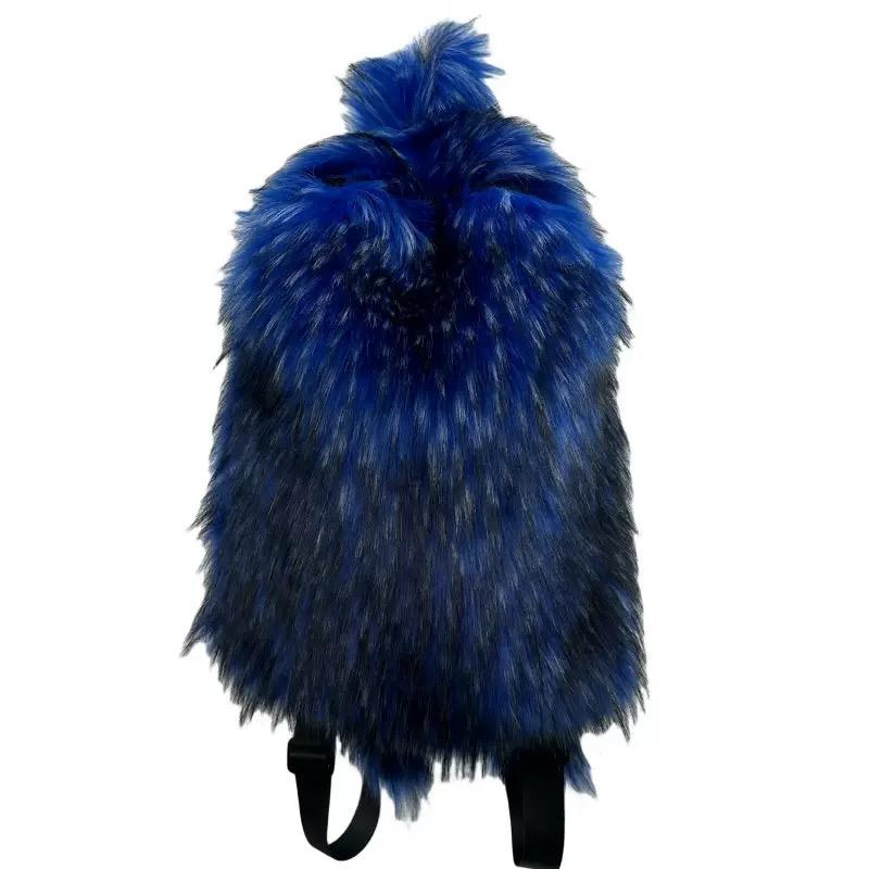 2026 NEW FASHION Y2K Faux Fur FOR Women Backpack Solid Soft Fleece Knapsack Harajuku Style Winter Ladies Bag