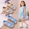 Girls' Rhinestone Bowknot Crystal Shoes - Soft Sole Elsa Style for Spring/Autumn 2026