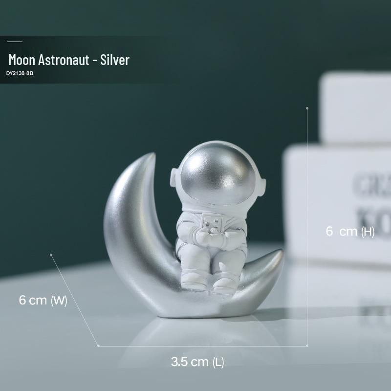 Astronaut Phone Holder, Pen Holder, and Tissue Box for Living Room Resin Ornaments.