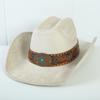 Popolare cappello western da cowboy in camoscio stile europeo e americano per uomo e donna, semplice e alla moda, a tesa larga, cappello jazz