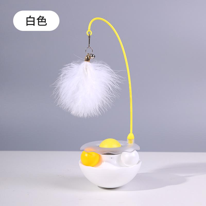 Tumbler Cat Toy Teaser Stick Mint Ball Bell Interactive Cat Pet Supply