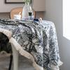Cotton Jacquard Tablecloth Round Dining Table Cover