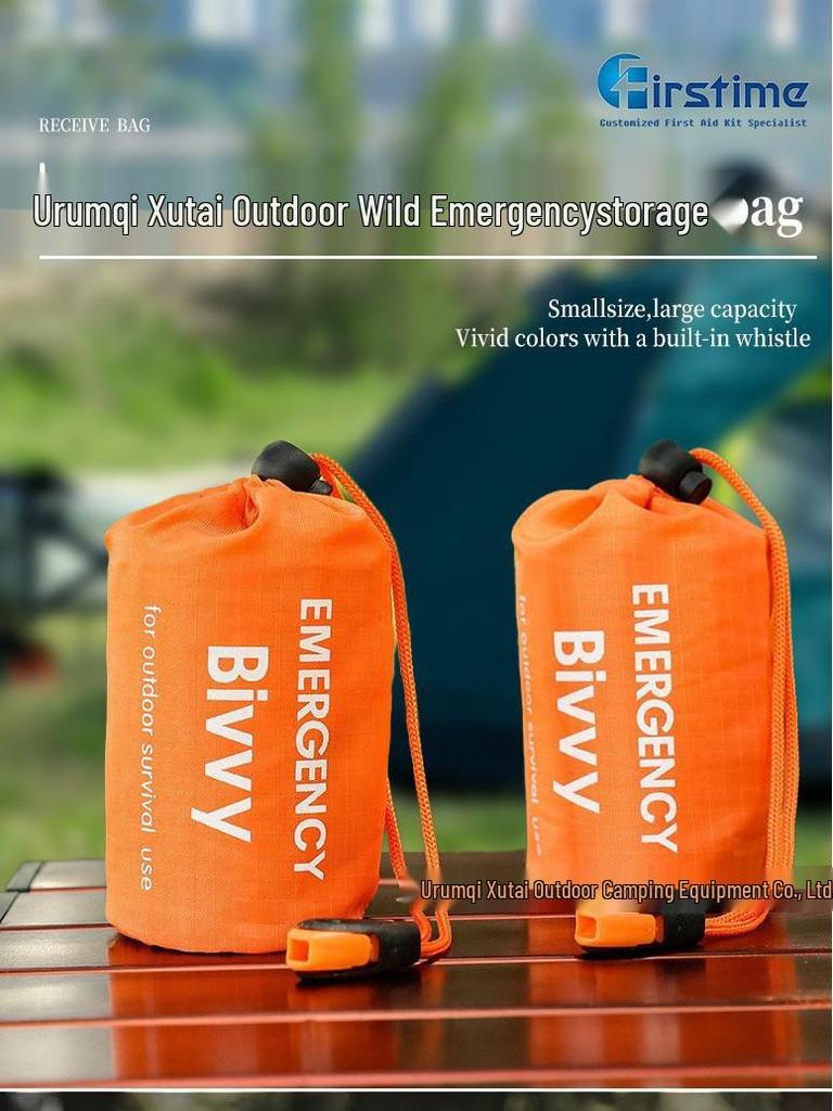 Outdoor Emergency PE Aluminum Film Sleeping Bag - Cold Relief, Warmth, Rain Protection, and Tent Storage