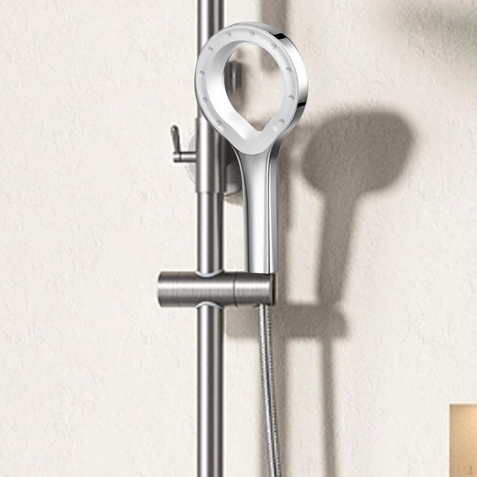 

High Pressure Rain Shower Circle Shape for Skin and Hair Care Leakproof Easy Install Universal Fit срібний