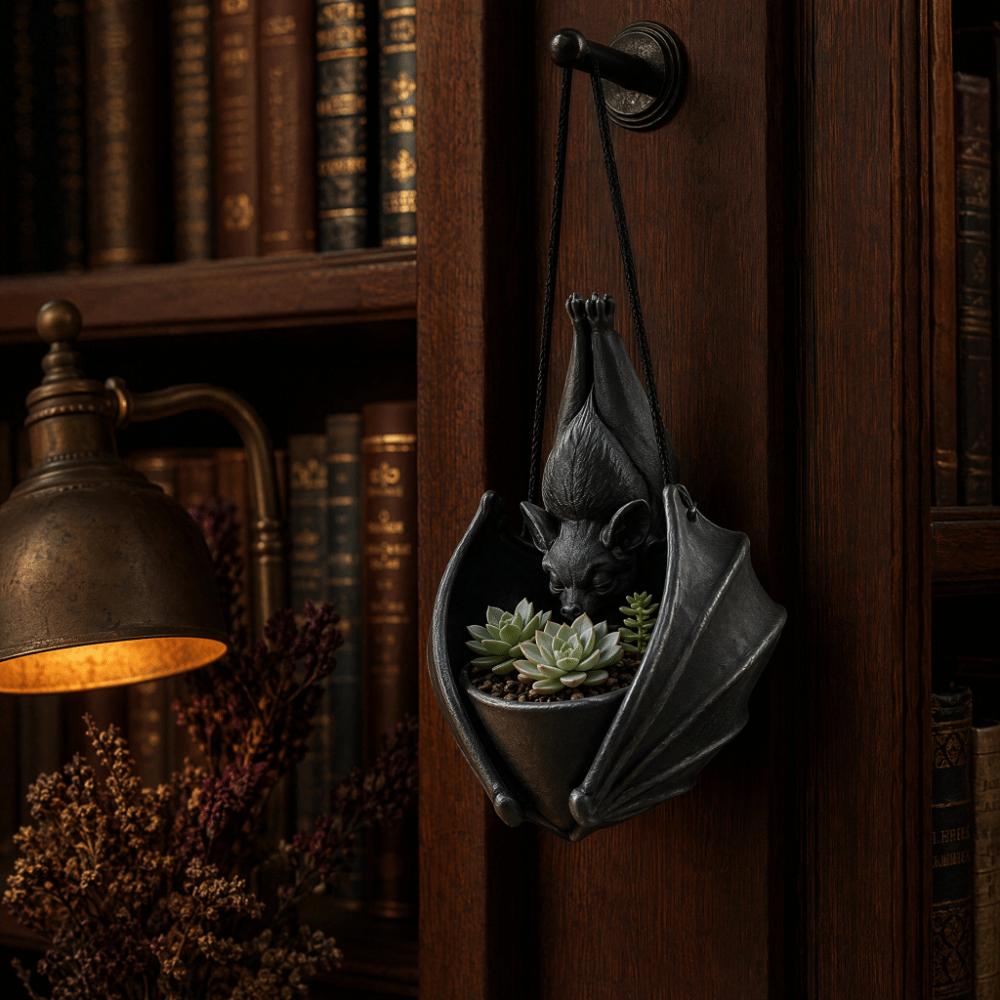 Creative Bat Shaped Flower Pot Plastic Bat Wing Flowerpot Garden Decorations