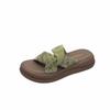 Thick-soled comfortable and cool slippers women's shoes summer 2025 new fashion versatile casual retro one-word cool slippers