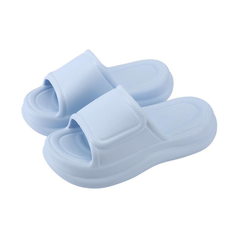 Thick-soled Slippers for Women's Summer Student Dormitory Fashionable Outer Wear Non-slip Simple Solid Color Seaside Beach Sandals