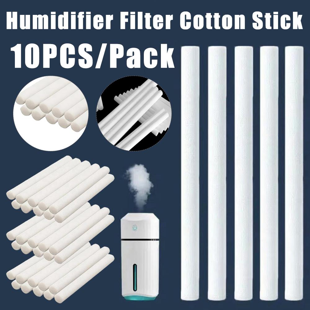 10PCS/Set Humidifier Filter Cotton Core Swab 8mmx80mm/90mm/100mm Cotton Sponge Stick Air Purify Humidifier Aroma Diffuser Filter
