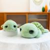 Adorable Big-Eyed Green Turtle Plush Toy Pillow - Perfect Children's Gift
