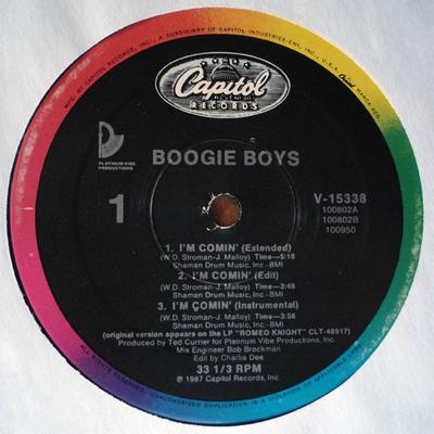 12-Zoll Schallplatte BOOGIE BOYS - I'm Comin' V15338 Capitol Records 1987 US Rap & Hip-Hop/R&B Gebraucht
