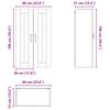 Wall Cabinet LUCCA Grey Sonoma 60 x 31 x 100 cm Particleboard