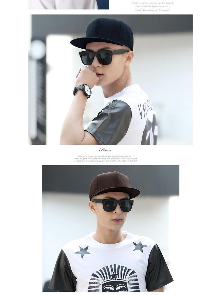 Hip Hop Cap mit flachem Schirm für Männer und Frauen - Schlicht Streetdance- und Bboy-Stil