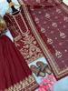 Women Maroon Sharara Salwar Suit Indian Pakistani Designer Salwar Kameez Bollywood Party Wear