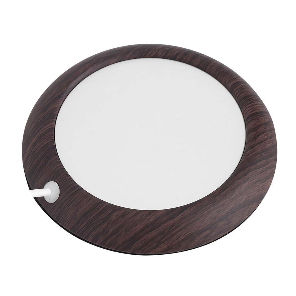 USB Cup Warmer Heat Beverage Mug Mat Office Tea Coffee Heater Pad Dark Wood Grain