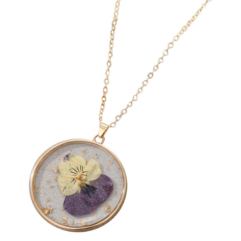 

Чокеры из сухоцветов Ожерелья с подвесками из сухоцветов Ожерелья с золотым краем Y2k Украшения Идеальный подарок для крутых девушек женщин 1