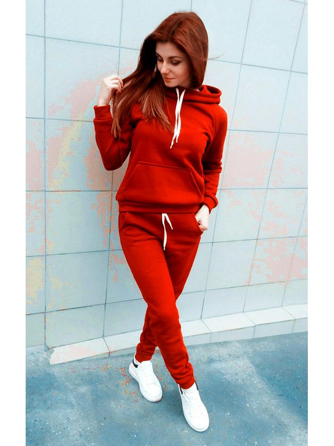 

Women s Autumn/Winter Fleece Hoodie Sports Suit - European & American Style Small (S)