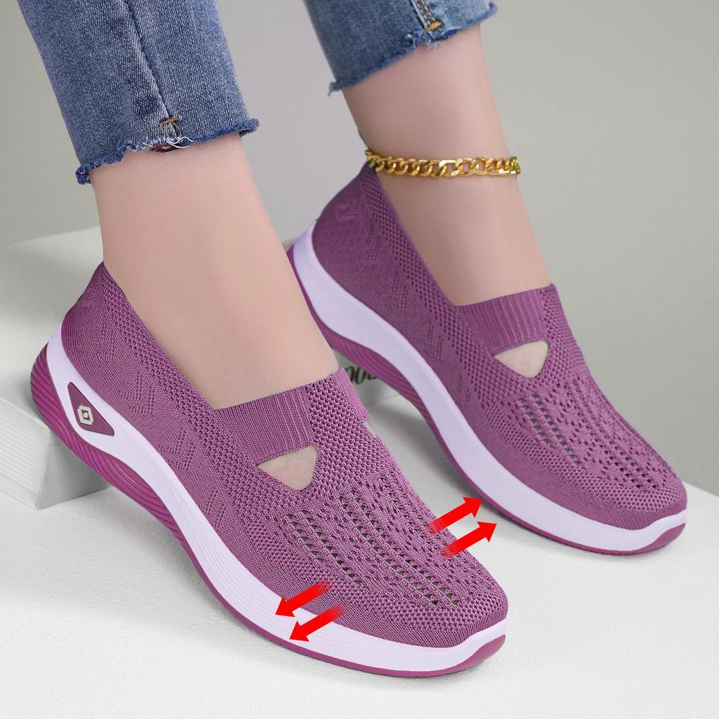 Women's Large-Size Breathable Mesh Shoes with Soft Soles for Comfort