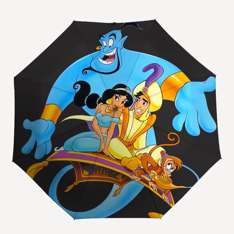 Genie,Aladdin Automatic Umbrella - Tri-fold Portable Umbrella, Best Holiday Gift for Men and Women, Durable Iron Frame, Playful Design, Stur