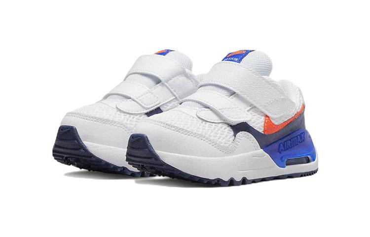 Nike Air Max SYSTM Cushioning, Wear Resistant Low top Toddler Shoes White Blue Infant And Toddler DQ0286-101