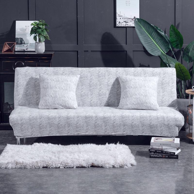 Flower Futon Cover Stretch Armless Futon Sofa Cover Soft Futon Slipcover with Elastic Bottom Sofa Bed Furniture Protector Covers for Washable Futon