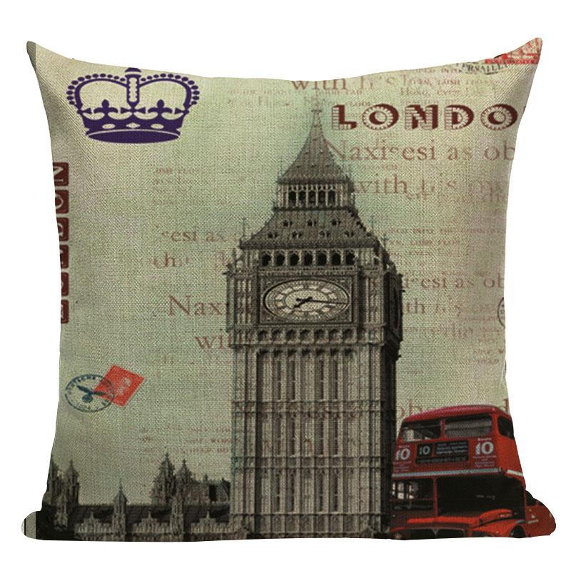 London decorative Printed Throw Pillows home cushions covers London Bridge paris  Eiffel Tower cushion Dropshipping cushion