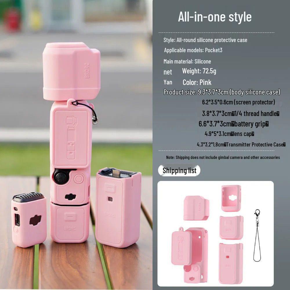 Soft Silicone Protective Case for DJI OSMO Pocket3 - Lens and Gimbal Dust Cover