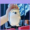 Porte-clés Hérisson en Peluche avec Chaîne Perles pour Sac et Cadeau pour Enfants