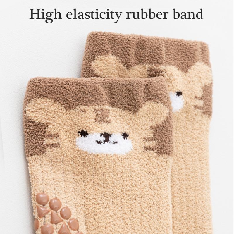 Winter Warm Toddler Long Socks Baby Knee Socks with Animal Pattern Infant Knee Stockings for Baby 0-3 Years
