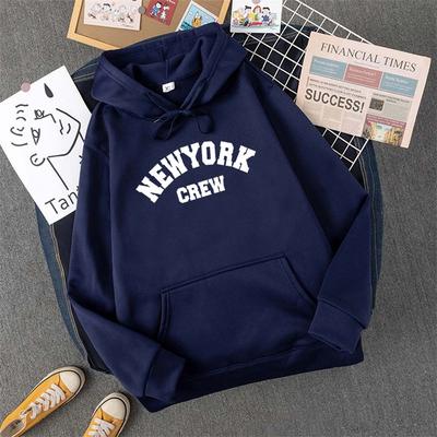 Hirsionsan New York Letter Print Sweatshirt Women Basic Hooded Ladies Autumn Anime Long Sleeve Pullovers Casual Tops 2024 Y2k