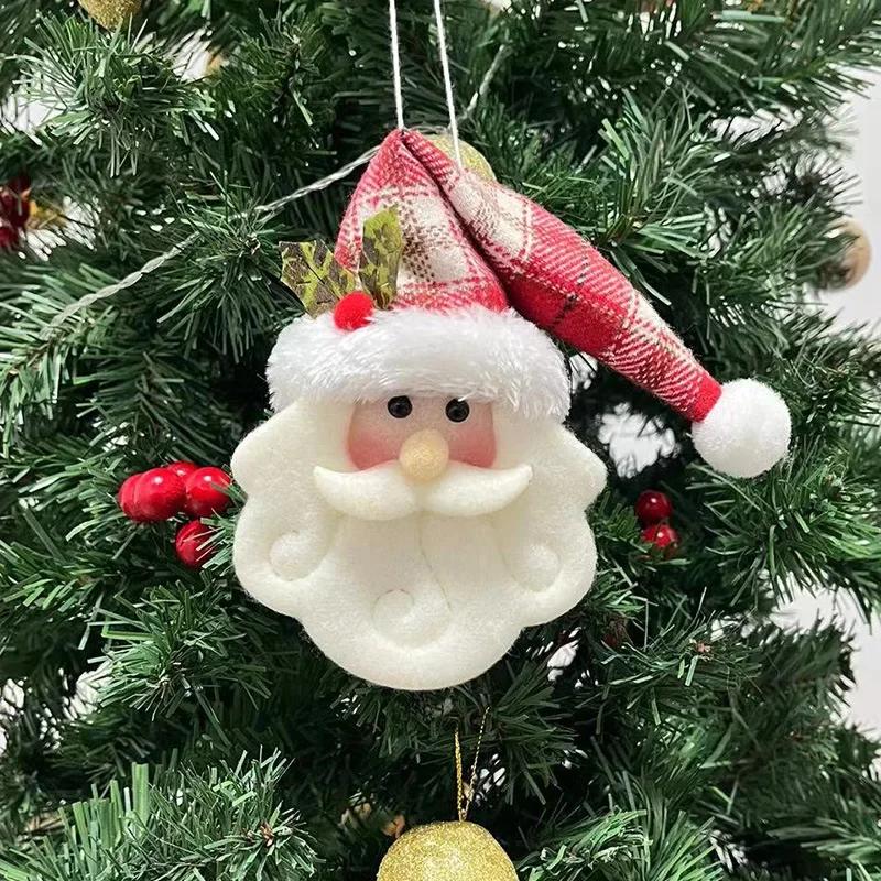 Christmas Tree Ornaments Fabric Santa Claus Hanging Decoration Doll Santa Claus Suitable for Home Wall Door Home Decor