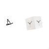 Creative Abstract Thinker Statue Figurine And Double Sided Metal Corner Wall Clock Unique Modern