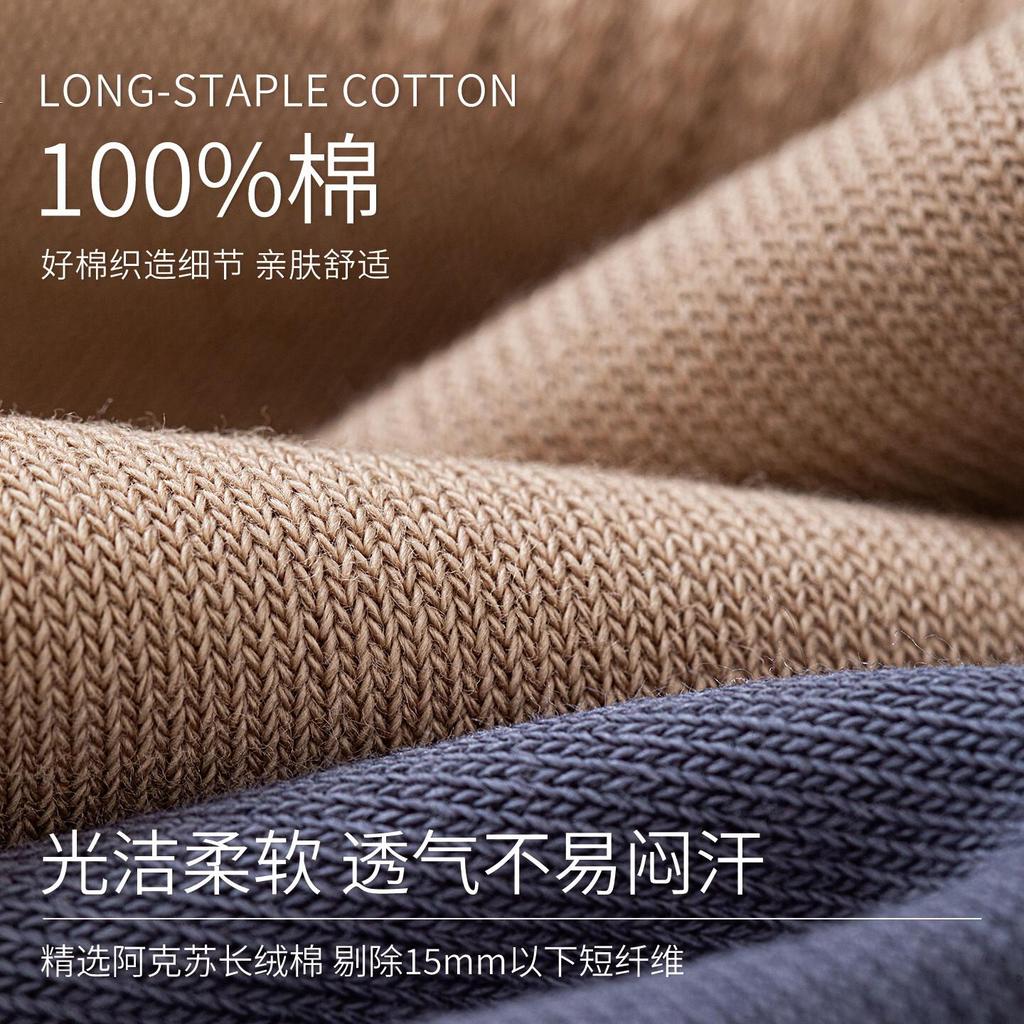 Qin Xiangjian Men's Natural Ramie Mid-Calf Socks Autumn Winter 10A Antibacterial Deodorant Thermal Warm Loose Top Socks