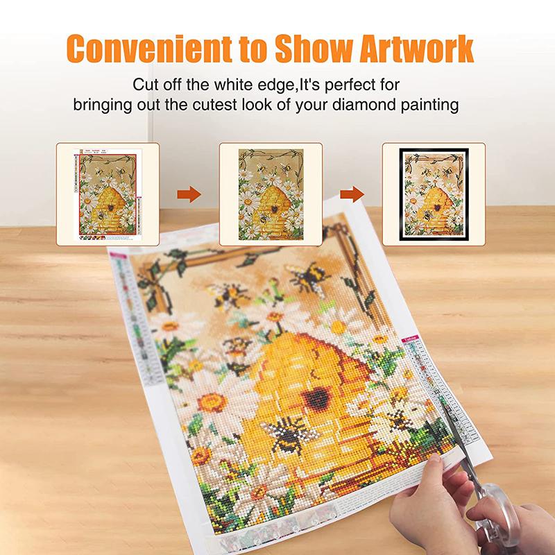 Ramă foto magnetică 30x40CM Cadru de artă cu diamante PVC Negru Pictură Fotografii Certificate Cadru de afișare Home Office Decor de perete