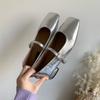 Fashion 2025 Spring Autumn Flat Mary Janes Shoes Woman Candy Color Soft Leather Ballet Flats Ankle Strap Comfy Mocaasins for Woman