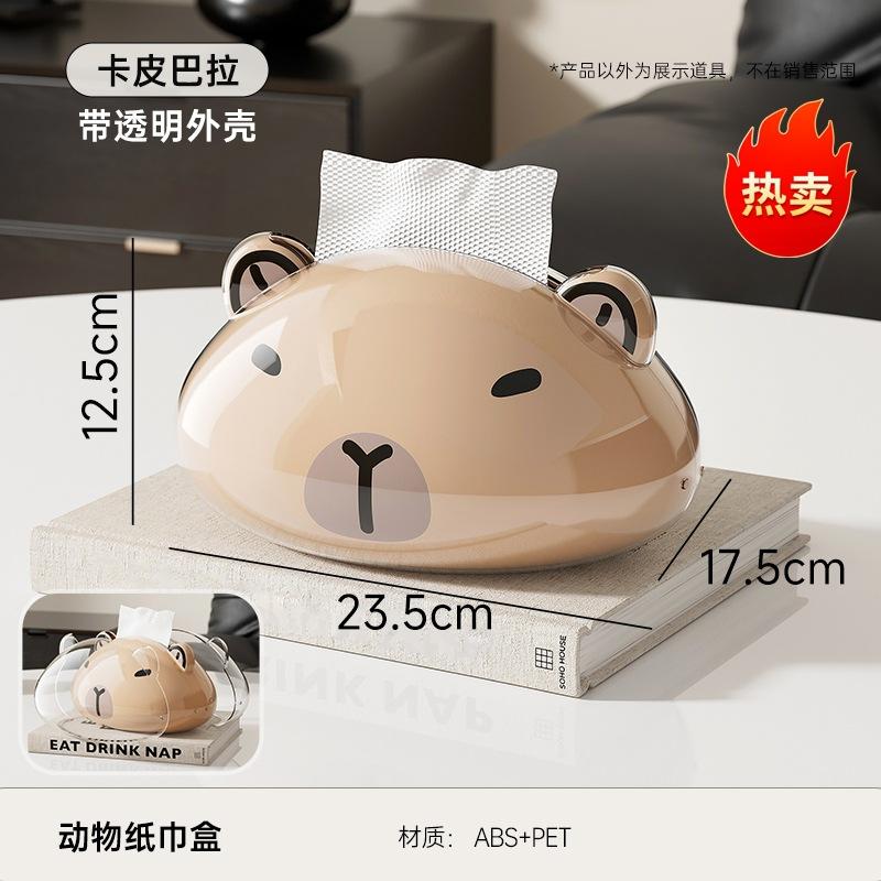 Desktop tissue box, household simplicity and high-end sense, living room napkin paper box, multi-functional creative ornament, car paper box