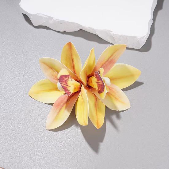Women Hairpin Simulated Flower Shape Colorfast Hair Clip Back Head Hair Claw Daily Wear Party Hair Accessory