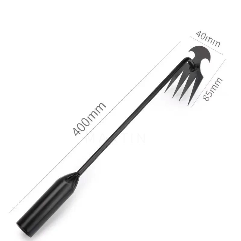 

Upgrade, 4 Teeth Manganese Steel Weeder Kit With Handles - Multifunctional Uprooting Weeding Artifact For Gardening Set