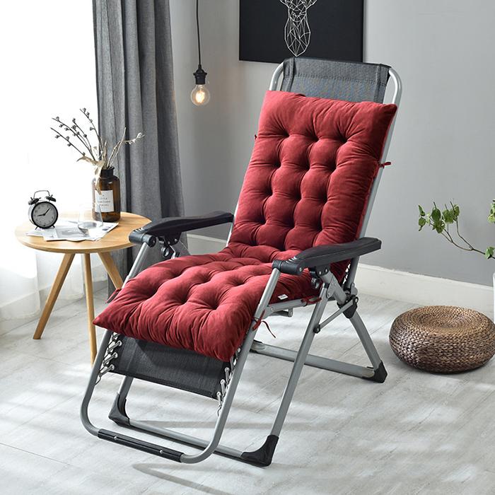 Dropshipping Lamb Wool Thicken Woven Recliner Cushion Winter Outdoor Chaise Lounge Cushion for Patio Reading in Comfort
