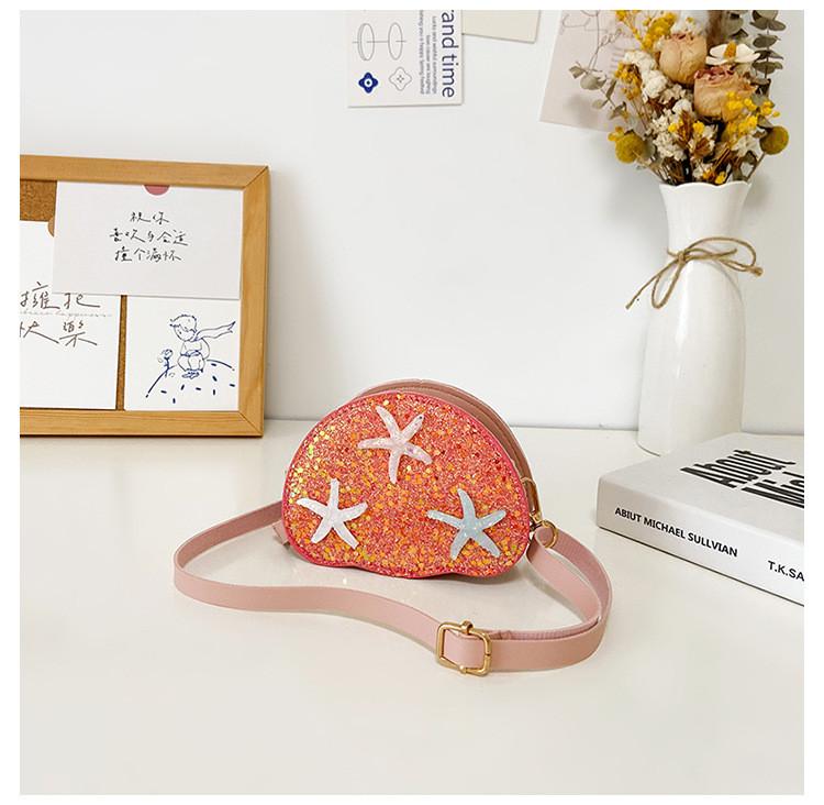 Sequin Kids Shell Mini Backpack Featuring Starfish Decoration Design Girls For