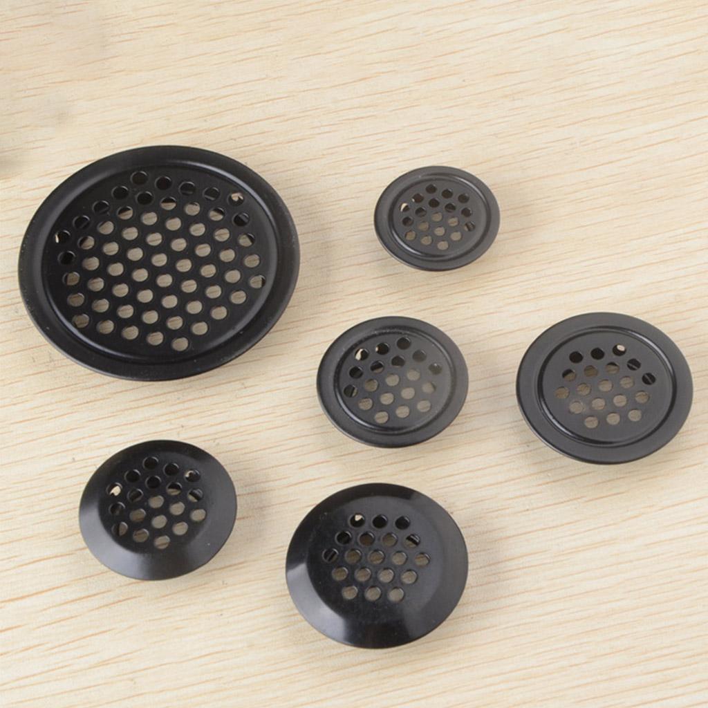 Wardrobe Shoebox Cabinet Round Mesh Holes Stainless Steel Louver Air Vent Louver Ventilation Cover for Kitchen Bathroom