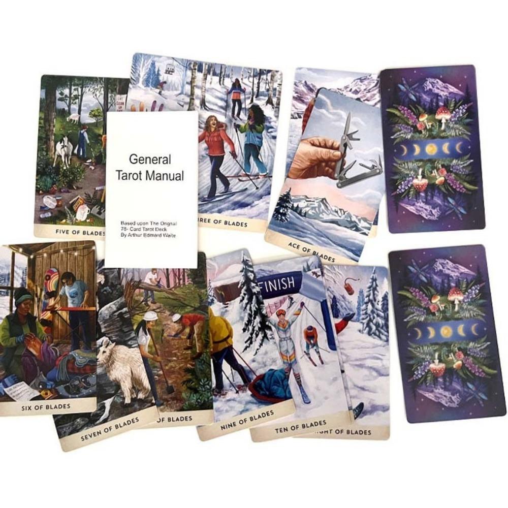 Tarot for The Great Outdoors 12x7cm Paper Manual Card Games 78-Card Deck Centered on Favorite Places and Pastimes