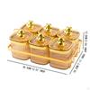6 Grid Food Storage Box for Wedding Decor with Nut Jars Dried Fruit