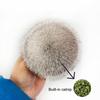 Faux Rabbit Fur Cat Ball Fluffy Catnip Ball Cat Toy Soft Furry Ball Stimulates Cats Hunting Instinct for Kittens Indoor Play Exercise